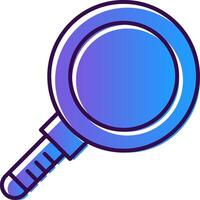 Magnifying Glass Gradient Filled Icon vector