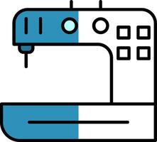 Sewing Machine Filled Half Cut Icon vector