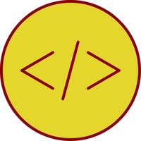 Coding Line Circle Icon vector