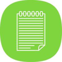 Accounting Line Curve Icon vector