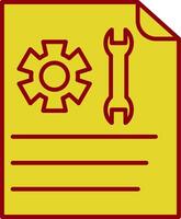 técnico apoyo relleno icono vector