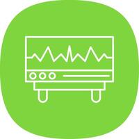 Cardiogram Line Curve Icon vector