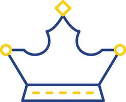 monarquía línea dos color icono vector