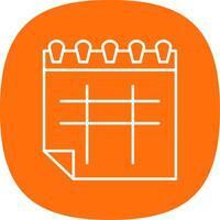 Schedule Line Curve Icon vector