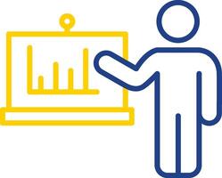Presentation Line Two Color Icon vector