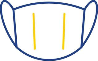 Medical Mask Line Two Color Icon vector