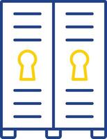 Lockers Line Two Color Icon vector