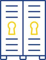 Lockers Line Two Color Icon vector