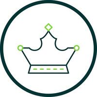 Monarchy Line Circle Icon vector