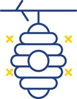 Beehive Line Two Color Icon vector