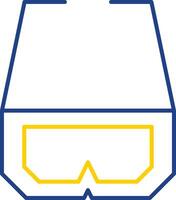 3d Glasses Line Two Color Icon vector