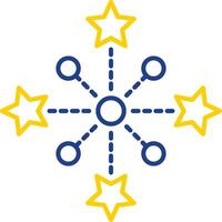 Fireworks Line Two Color Icon vector