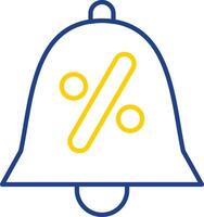 Bell Line Two Color Icon vector