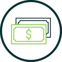 Cash Flow Line Circle Icon vector