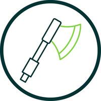 Axe Line Circle Icon vector