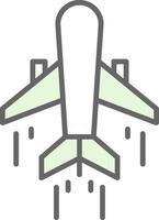 Air Transportation Fillay Icon vector