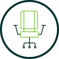 Chair Line Circle Icon vector