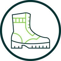 Boot Line Circle Icon vector