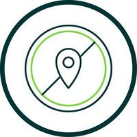 Avoid Line Circle Icon vector