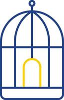 Circus Cage Line Two Color Icon vector
