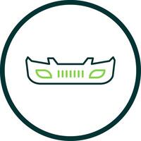 Bumper Line Circle Icon vector
