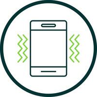 Vibration Line Circle Icon vector