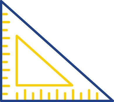 Square Ruler Line Two Color Icon vector