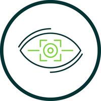 Vision Line Circle Icon vector