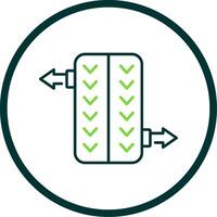 Wheel Alignment Line Circle Icon vector