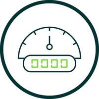 Tachometer Line Circle Icon vector
