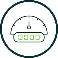 Tachometer Line Circle Icon vector