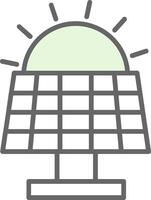 Solar Panel Fillay Icon vector