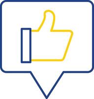 Satisfaction Line Two Color Icon vector