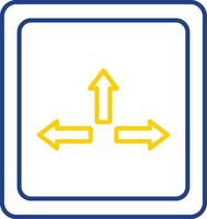 Resize Line Two Color Icon vector
