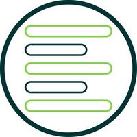 Horizontal Left Align Line Circle Icon vector
