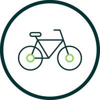 Bicycle Line Circle Icon vector