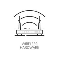 Electronics wireless hardware and software icon vector