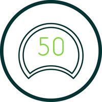 Speed Limit Line Circle Icon vector