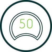 Speed Limit Line Circle Icon vector