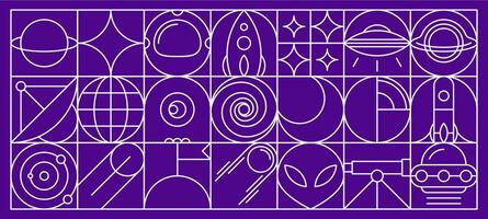 Space abstract modern line geometric pattern vector