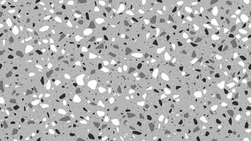 White, grey and black terrazzo mosaic tile pattern vector