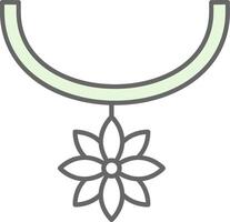 flor collar relleno icono vector