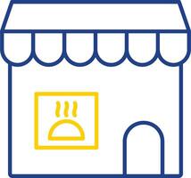 Grocery Store Line Two Color Icon vector