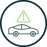 Traffic Jam Line Circle Icon vector