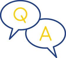 Question And Answer Line Two Color Icon vector