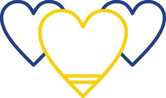 Heart Line Two Color Icon vector