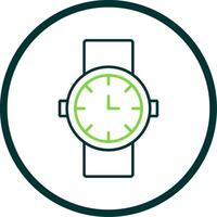 Watch Line Circle Icon vector