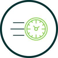 Fast Time Line Circle Icon vector