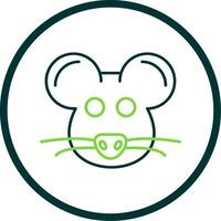 Mouse Line Circle Icon vector