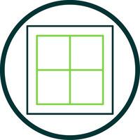 Window Line Circle Icon vector